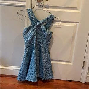 Light blue strappy cocktail dress